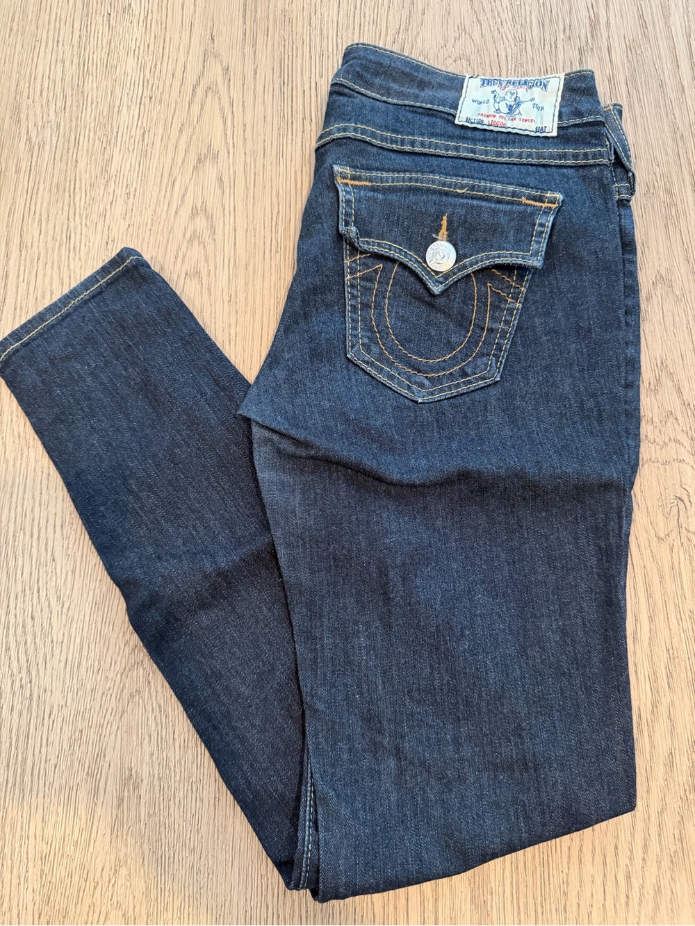 True Religion Section Legging Jeans Size 28 Skinny Stretch Denim Zip Fly